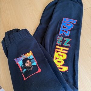 Source Unknown Black Graphic Sweatpants